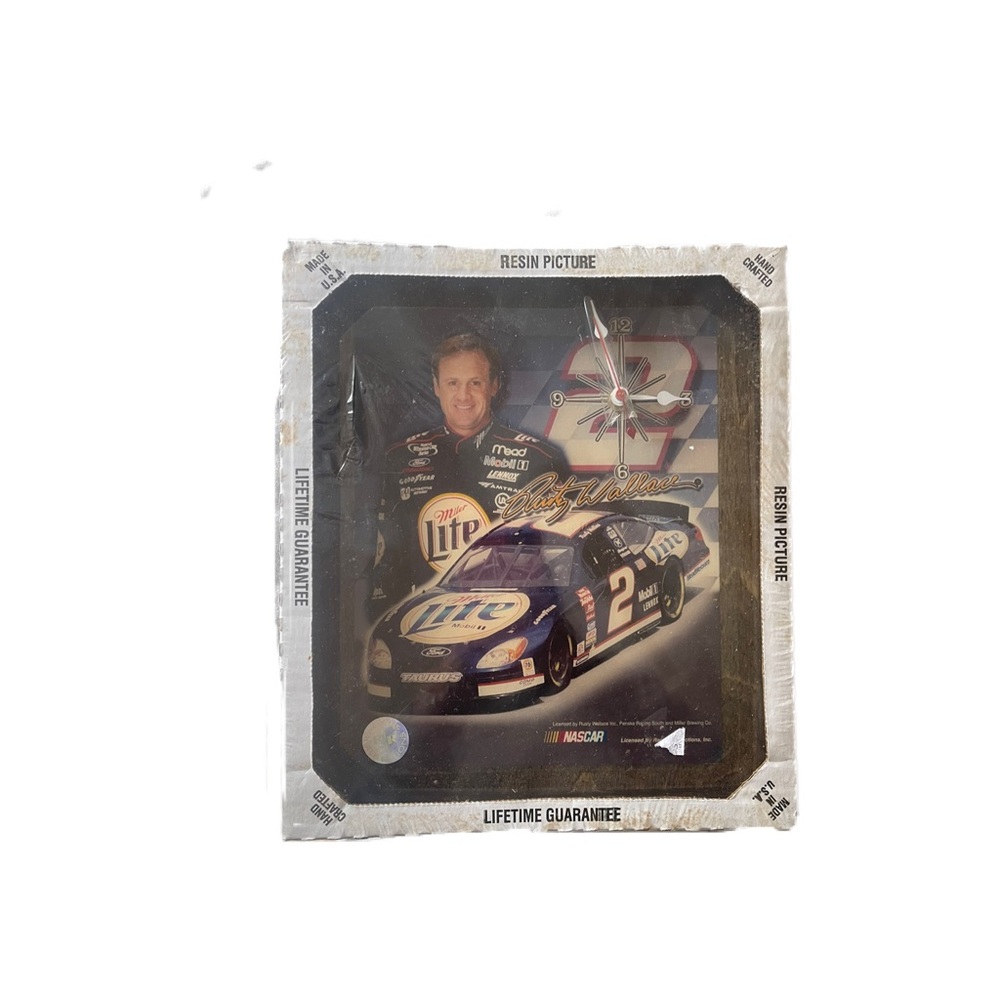 NASCAR Racing Clock with Car and Driver